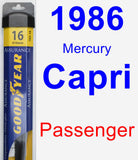 Passenger Wiper Blade for 1986 Mercury Capri - Assurance