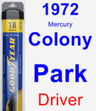 Driver Wiper Blade for 1972 Mercury Colony Park - Assurance