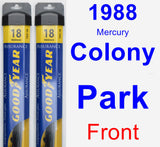 Front Wiper Blade Pack for 1988 Mercury Colony Park - Assurance