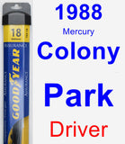 Driver Wiper Blade for 1988 Mercury Colony Park - Assurance