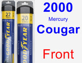 Front Wiper Blade Pack for 2000 Mercury Cougar - Assurance