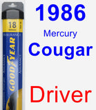 Driver Wiper Blade for 1986 Mercury Cougar - Assurance