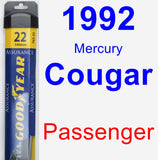 Passenger Wiper Blade for 1992 Mercury Cougar - Assurance