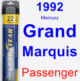 Passenger Wiper Blade for 1992 Mercury Grand Marquis - Assurance