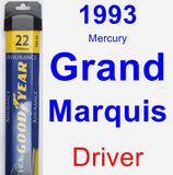 Driver Wiper Blade for 1993 Mercury Grand Marquis - Assurance