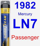 Passenger Wiper Blade for 1982 Mercury LN7 - Assurance