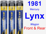 Front & Rear Wiper Blade Pack for 1981 Mercury Lynx - Assurance