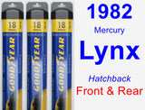 Front & Rear Wiper Blade Pack for 1982 Mercury Lynx - Assurance