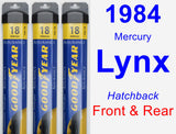 Front & Rear Wiper Blade Pack for 1984 Mercury Lynx - Assurance