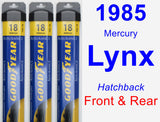 Front & Rear Wiper Blade Pack for 1985 Mercury Lynx - Assurance