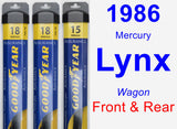 Front & Rear Wiper Blade Pack for 1986 Mercury Lynx - Assurance