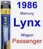 Passenger Wiper Blade for 1986 Mercury Lynx - Assurance