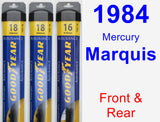 Front & Rear Wiper Blade Pack for 1984 Mercury Marquis - Assurance