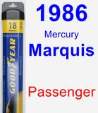 Passenger Wiper Blade for 1986 Mercury Marquis - Assurance