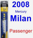 Passenger Wiper Blade for 2008 Mercury Milan - Assurance