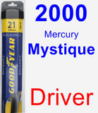 Driver Wiper Blade for 2000 Mercury Mystique - Assurance