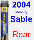 Rear Wiper Blade for 2004 Mercury Sable - Assurance