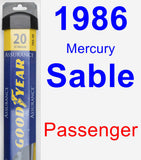 Passenger Wiper Blade for 1986 Mercury Sable - Assurance