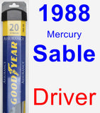 Driver Wiper Blade for 1988 Mercury Sable - Assurance