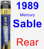 Rear Wiper Blade for 1989 Mercury Sable - Assurance