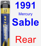 Rear Wiper Blade for 1991 Mercury Sable - Assurance