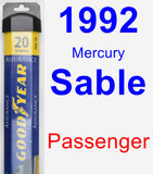 Passenger Wiper Blade for 1992 Mercury Sable - Assurance