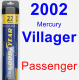 Passenger Wiper Blade for 2002 Mercury Villager - Assurance