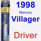 Driver Wiper Blade for 1998 Mercury Villager - Assurance