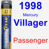 Passenger Wiper Blade for 1998 Mercury Villager - Assurance