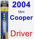 Driver Wiper Blade for 2004 Mini Cooper - Assurance