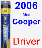 Driver Wiper Blade for 2006 Mini Cooper - Assurance