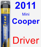 Driver Wiper Blade for 2011 Mini Cooper - Assurance