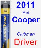 Driver Wiper Blade for 2011 Mini Cooper - Assurance