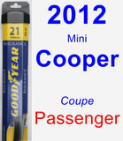 Passenger Wiper Blade for 2012 Mini Cooper - Assurance