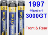 Front & Rear Wiper Blade Pack for 1997 Mitsubishi 3000GT - Assurance