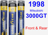 Front & Rear Wiper Blade Pack for 1998 Mitsubishi 3000GT - Assurance