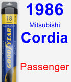 Passenger Wiper Blade for 1986 Mitsubishi Cordia - Assurance