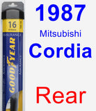 Rear Wiper Blade for 1987 Mitsubishi Cordia - Assurance