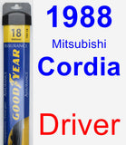 Driver Wiper Blade for 1988 Mitsubishi Cordia - Assurance