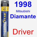 Driver Wiper Blade for 1998 Mitsubishi Diamante - Assurance