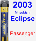 Passenger Wiper Blade for 2003 Mitsubishi Eclipse - Assurance