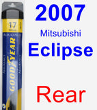 Rear Wiper Blade for 2007 Mitsubishi Eclipse - Assurance