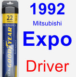 Driver Wiper Blade for 1992 Mitsubishi Expo - Assurance