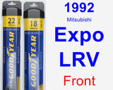 Front Wiper Blade Pack for 1992 Mitsubishi Expo LRV - Assurance