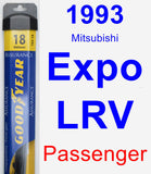 Passenger Wiper Blade for 1993 Mitsubishi Expo LRV - Assurance