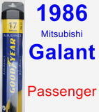 Passenger Wiper Blade for 1986 Mitsubishi Galant - Assurance