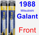 Front Wiper Blade Pack for 1988 Mitsubishi Galant - Assurance