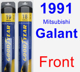 Front Wiper Blade Pack for 1991 Mitsubishi Galant - Assurance