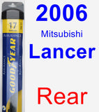 Rear Wiper Blade for 2006 Mitsubishi Lancer - Assurance