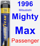 Passenger Wiper Blade for 1996 Mitsubishi Mighty Max - Assurance